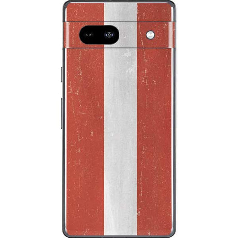 Latvia Flag Distressed Google Pixel 7a Skin